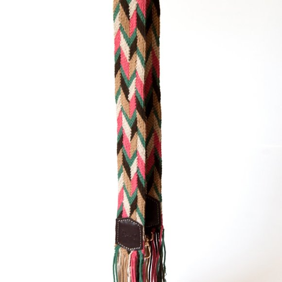 Racso J. WAYUU Novelty Bag Strap PINK/BROWN (Multiple colors available) - Picture 6 of 6